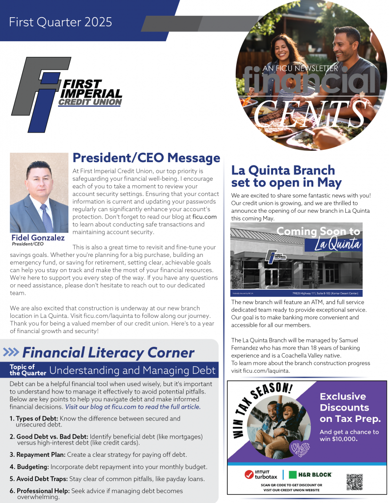 First Quarter 2025 newsletter